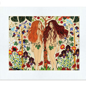 Lilith and Eve in Eden Fine Art Print