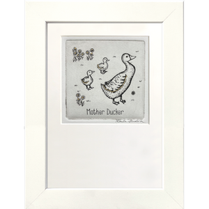 Mother Ducker - 2 Ducks (Black & White)