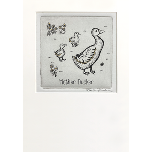 Mother Ducker - 2 Ducks (Black & White)