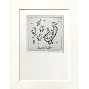 Mother Ducker - 3 Ducks (Black & White)