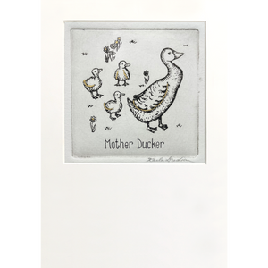 Mother Ducker - 3 Ducks (Black & White)