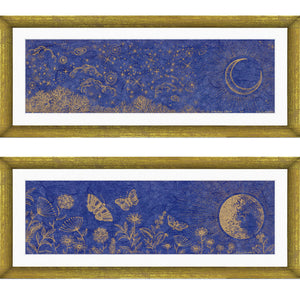 Moon - Gold Illumination Chine Collé Set