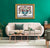 Happy Are Those Who Dwell In Your House in Living Room with Emerald Green Wall