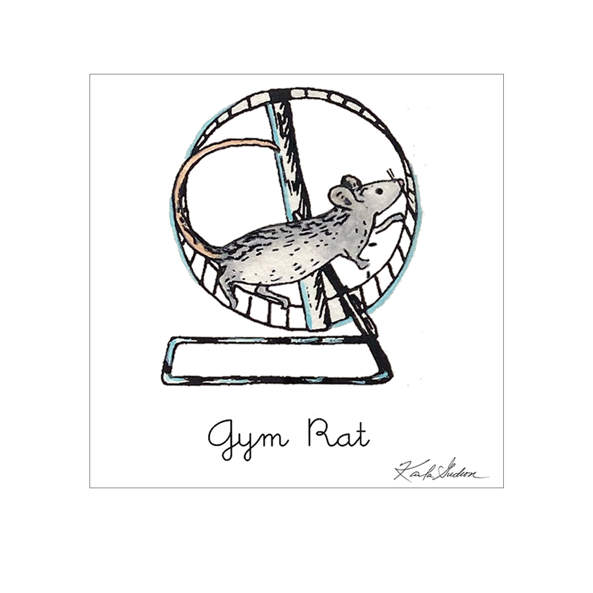 Gym Rats Notebook Gym Rat - Cardio - Karla Gudeon Art & Design