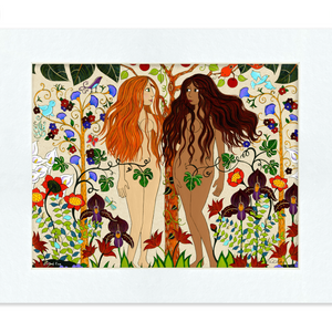 Lilith and Eve in Eden Fine Art Print