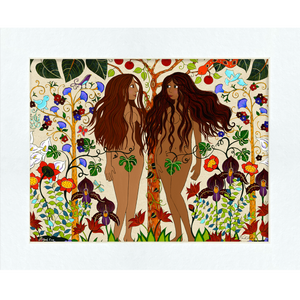 Lilith and Eve in Eden Fine Art Print