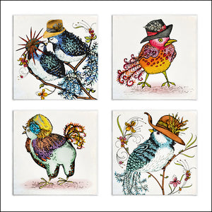 Birds & Hats Coasters